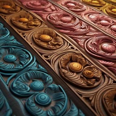 Patterns and decorations Colours 4 3d model